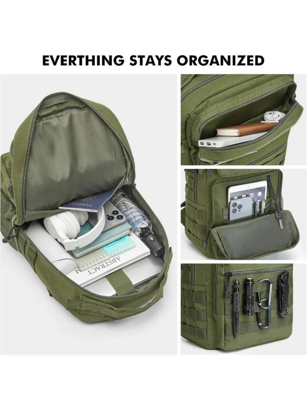 25L Tactical Small Backpack for 15